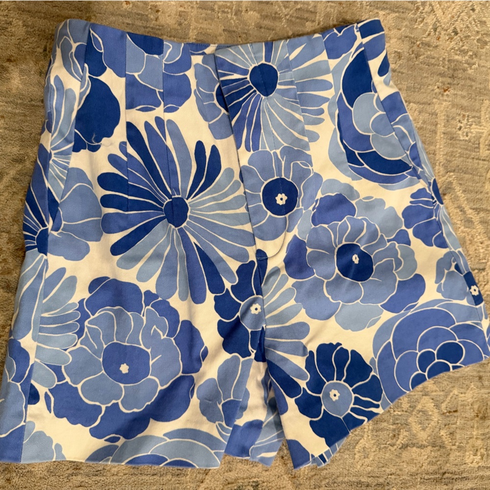 Zara Blue and White Floral Short